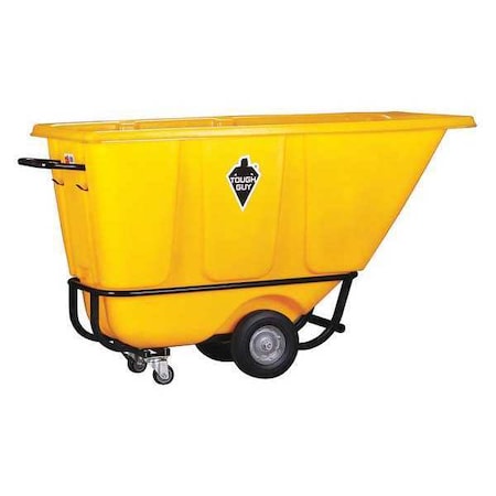 TOUGH GUY Tilt Truck, Std, 1/2 cu yd, 850 lb., Yellow 21VK43