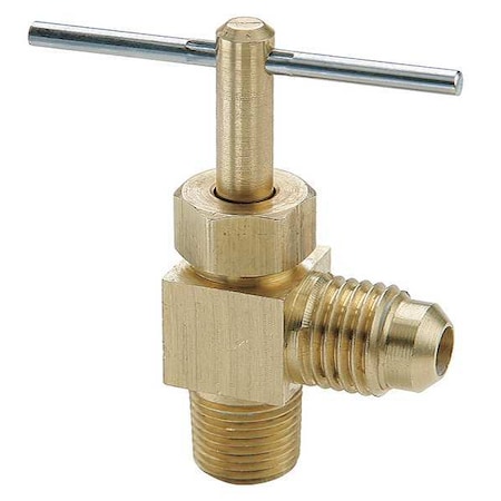 Parker Needle Valve, Angld, 1/4In, Flare-Male Pipe NV101F-4-2