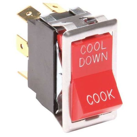 Blodgett Switch, Rocker, Dpdt, Red 6502