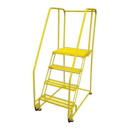 COTTERMAN 70 in H Steel Tilt and Roll Ladder, 4 Steps, 450 lb Load Capacity 4TR26A3E20B8C2P6