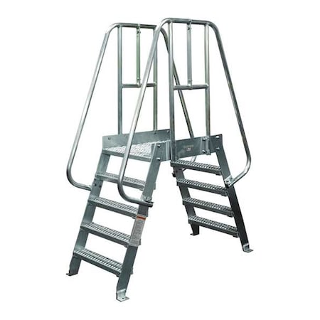 COTTERMAN Crossover Ladder, 6 Step, Steel, 90In. H. 6SPS24A3C1P3