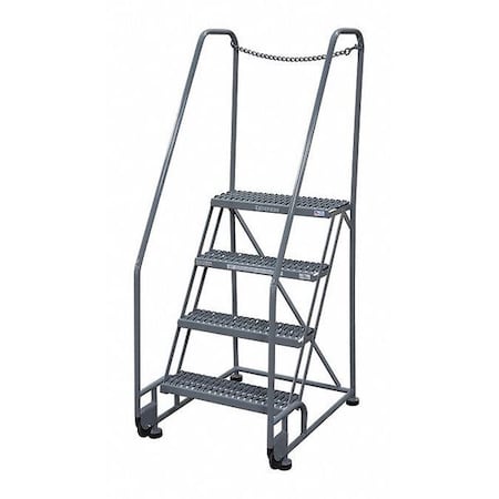 COTTERMAN 70 in H Steel Tilt and Roll Ladder, 4 Steps, 450 lb Load Capacity 4TR26A3E20B8D3C1P6