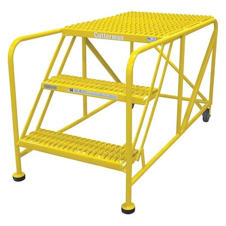 Cotterman Work Platform, 3 Step, Steel, 30In. H. 3WP3636A3B8AC2P6