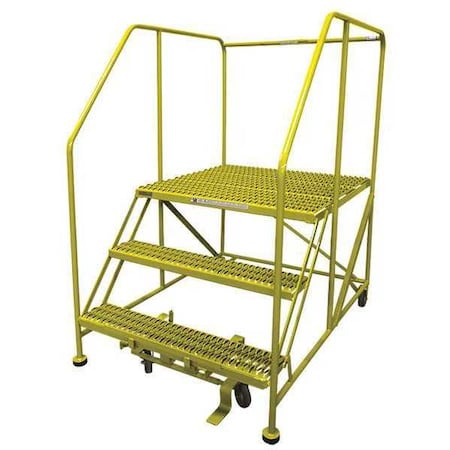 Cotterman Work Platform, 3 Step, Steel, 60In. H. 3WP3636RA3B4B8AC2P6