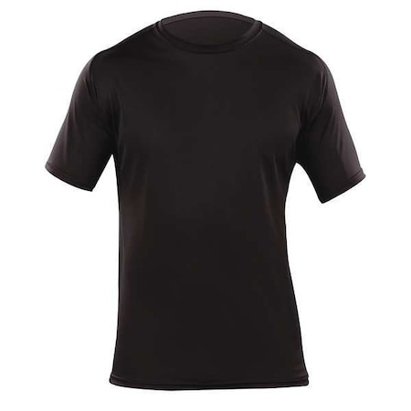 5.11 Men's Loose Fit Crew Shirt, Polyester, Pullover, Black, L 40007