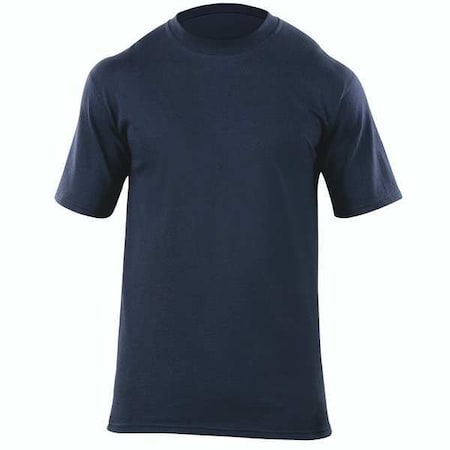 5.11 Men's Station Wear Short Sleeve T-Shirt, Cotton, Pullover, Navy, L 40050