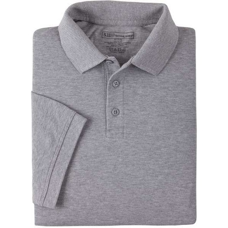 5.11 Tactical Polo Shirt, 100% Cotton, Button, Heather Gray, 3XL 41060T