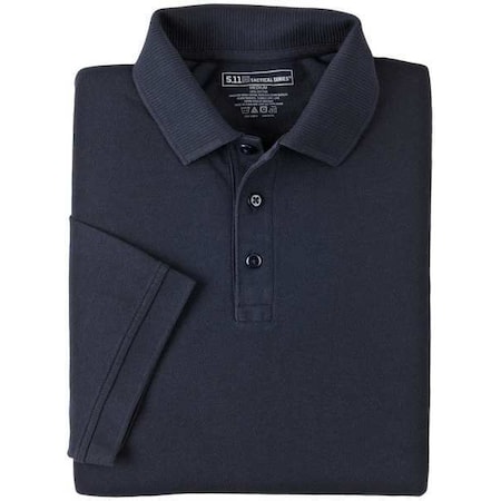 5.11 Tactical Polo Shirt, 100% Cotton, Button, Navy, 5XL 41060T