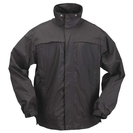 5.11 Tactical Rain Jacket, Unisex, Black, L 48098