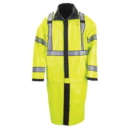 5.11 Hi-Vis Rain Jacket, 100% Nylon Oxford, Class 3 R, Black, 3XL 48125