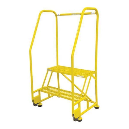 COTTERMAN 50 in H Steel Tilt and Roll Ladder, 2 Steps, 450 lb Load Capacity 2TR26A1E10B8C2P6