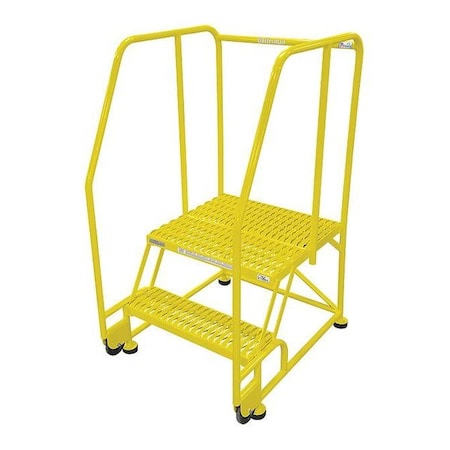 COTTERMAN 50 in H Steel Tilt and Roll Ladder, 2 Steps, 450 lb Load Capacity 2TR26A1E20B8C2P6