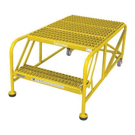 Cotterman Work Platform, 2 Step, Steel, 20In. H. 2WP3624A3B8AC2P6