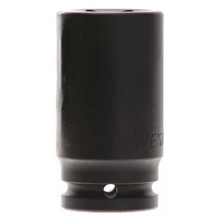 Westward 3/4 in Drive Impact Socket 32 mm Size 6 pt Deep Depth, Black Oxide 21WL41