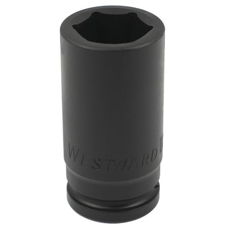 Westward WESTWARD 3/4 in Drive Impact Socket, Deep Socket, Black Oxide, 30 mm 21WN19