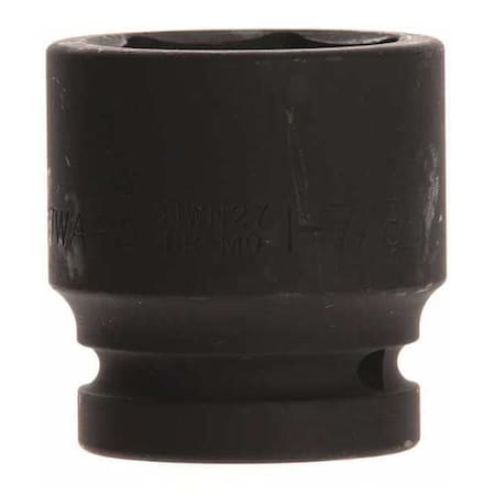 Westward 1 in Drive Impact Socket 1 7/8 in Size 6 pt Standard Depth, Black Oxide 21WN27