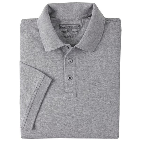 5.11 Tactical Polo Shirt, 100% Cotton, Button, 2 Pocket(s), Gray, M 61164