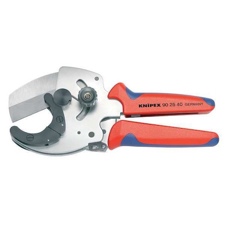 Knipex Plastic Pipe Cutter, Ratchet, 1-9/16 Cap 90 25 40