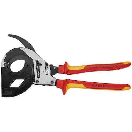 Knipex 12-1/2" Cable Cutter, Center Cut, 3-Stage), Insulated 95 36 320