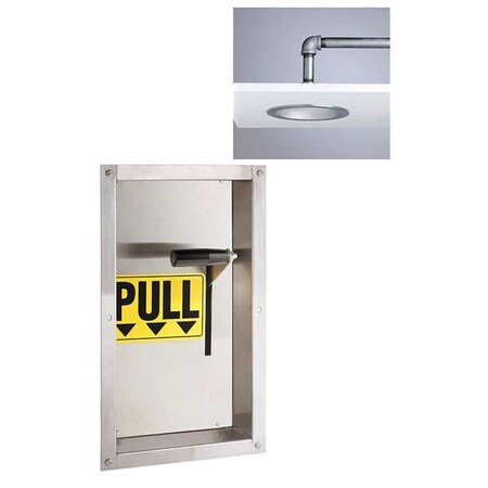 Speakman Emerg Shwr, Recessed, Brass Shwr Hd, 8 in SE-237