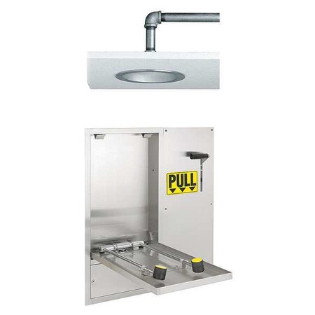 Speakman Drench Shwr w/Face/Eyewash, Recsd Wall, Head Dia.: 10" SE-575-DP-237