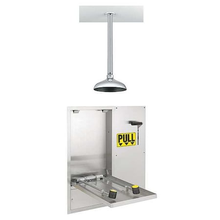 Speakman Drench Shwr w/Face/Eyewash, Recsd Wall, Head Dia.: 8" SE-575-DP-238