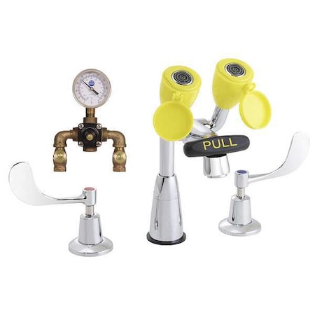 Speakman Eyewash/Faucet Combination, Counter Mount, Counter Mounted, 9.0 H., 16.0 W SEF-1800-CA-TW