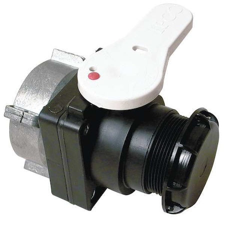 Zoro Select Valve, Polypropylene, Black, 3-3/8 In W BV2NCN-V