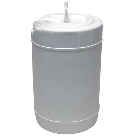 Zoro Select Pail, Screw Top, Round, 6 gal, PE, White GTH6R-SC-W
