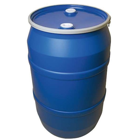 Zoro Select Open Head Transport Drum, Polyethylene, 55 gal, Unlined, Blue OS55LF