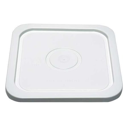 Zoro Select Plastic Pail Lid, 4 gal., Poly, White, Sq SQ2140WL