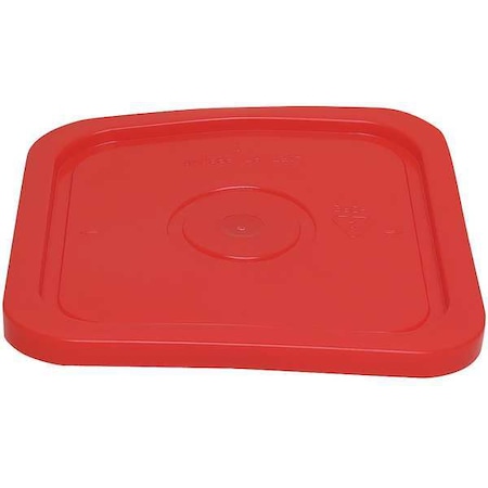 Zoro Select Plastic Pail Lid, 4 gal., Poly, Red, Square SQ2140R-L