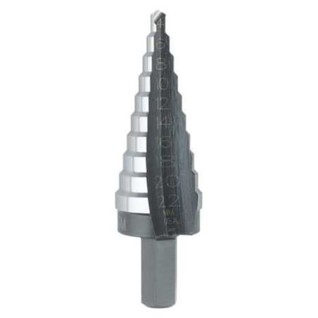 Irwin HSS Step Drill Bit 10 Sizes, 4mm to 22mm, Finish: Bright 11104