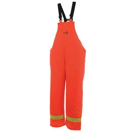 Viking Flame-Resistant PU Rain Bib Overall, 3XL, 32 1/2 in Inseam, Polyurethane 6050FRP-XXXL