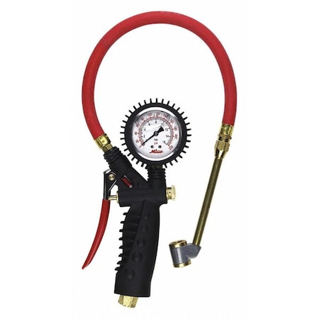 MILTON Inflator Gauge, Analog, Large Bore Chuck S-578A