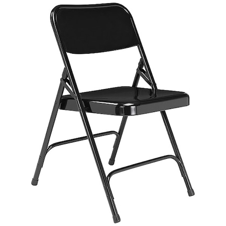 National Public Seating Folding Chair, Black, 18-1/4 In., PK4 210