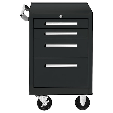 Kennedy Rolling Tool Cabinet, 4 Drawer, Black, 21 in W 21040XBK