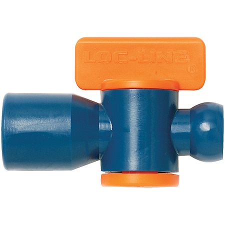 Loc-Line Female NPT Valve, 1/4 in, Acetal Copolymer, 170 Degrees F, 2PK 21193