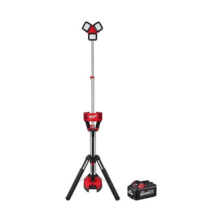 Milwaukee Tool M18 Rocket Tower Light + M18 6.0 Battery 2136-20, 48-11-1865