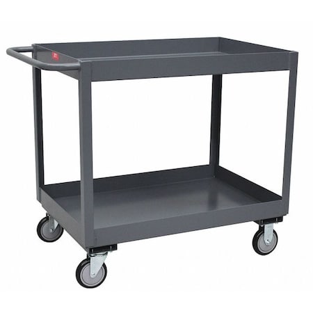 Jamco Utility Cart, 12 ga. Steel, 1200 lb Load Capacity, 2 Shelves, 35" H LT130U500GP