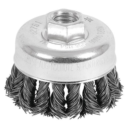 Pferd 2-3/4"COMBITWIST Knot Cup Brush - .020 CS Wire, 5/8-11 Thread (ext.) 82751