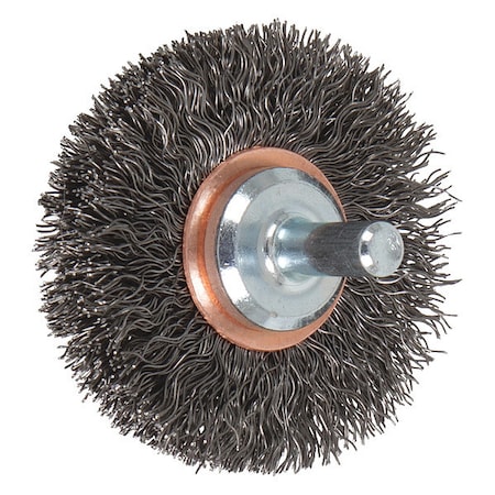 Pferd 2" Crimped Shank Mtd Wheel Brush - .012 CS Wire, 1/4" Shank 82894