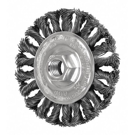 Pferd 4" COMBITWIST Std. Twist Kt Wheel - .020 CS Wire, 5/8-11 Thread 82384