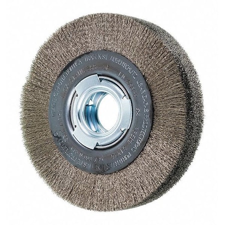 Pferd 6" Crimped Wire Wheel - Wide Face - .006 SS Wire, 2" A.H. 81276