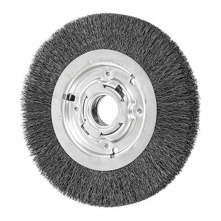 Pferd 8" Crimped Wire Wheel - Medium Face - .012 CS Wire, 2" Keyed A.H. 81127