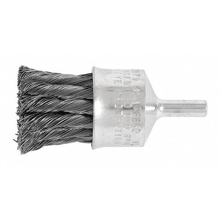 Pferd 1" Knot Wire End Brush - Flared Cup - .014 CS Wire, 1/4" Shank 83079