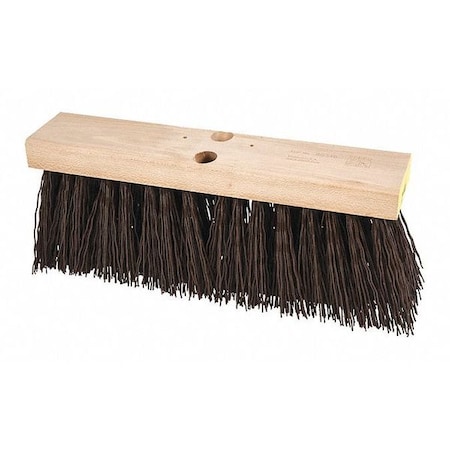 Pferd 16" Heavy Duty Street Broom - Brown Plastic Fill, 5-1/4" Trim 89348