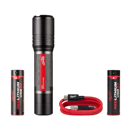 Milwaukee Tool USB Slide Focus Flashlight + 3.0 Battery 2162-21, 48-11-2131