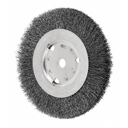 Pferd 6" Crimped Wire Wheel - Narrow Face - .014 CS Wire, 5/8-1/2" A.H. 80042