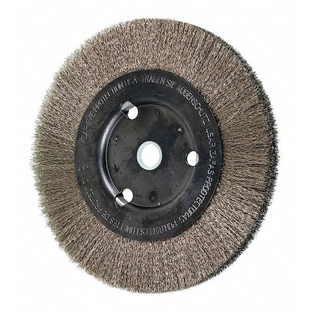 Pferd 6" Crimped Wire Wheel - Narrow Face - .006 SS Wire, 5/8-1/2" A.H. 80368